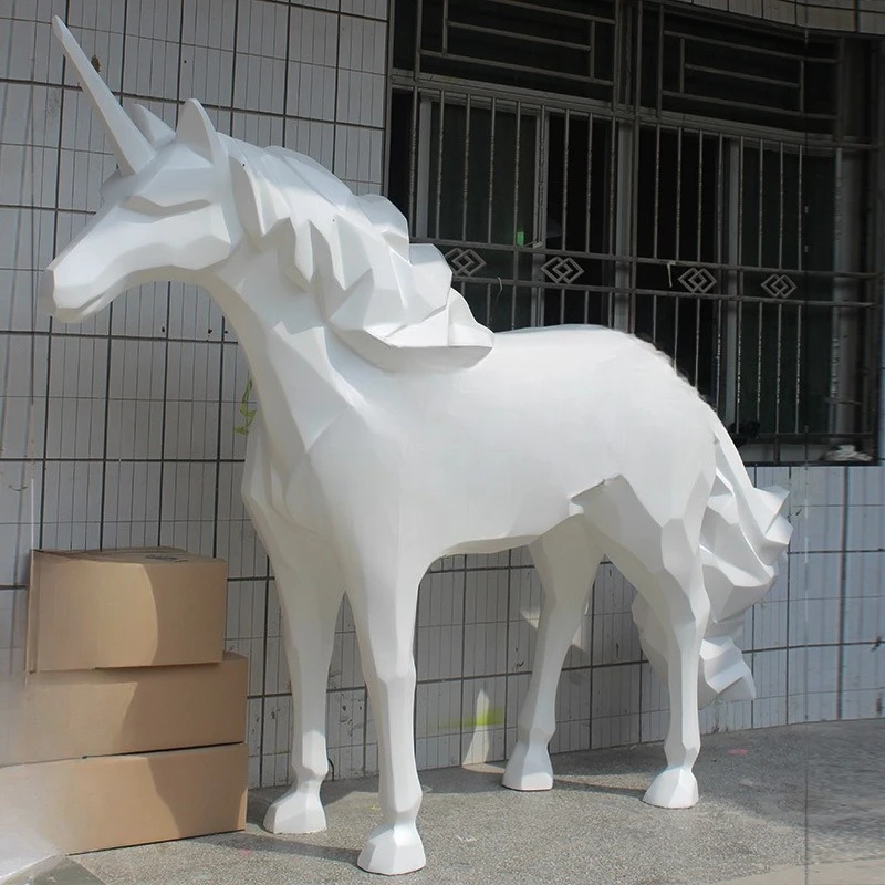 

FRP horse sculpture FRP sculpture painted horse ornament