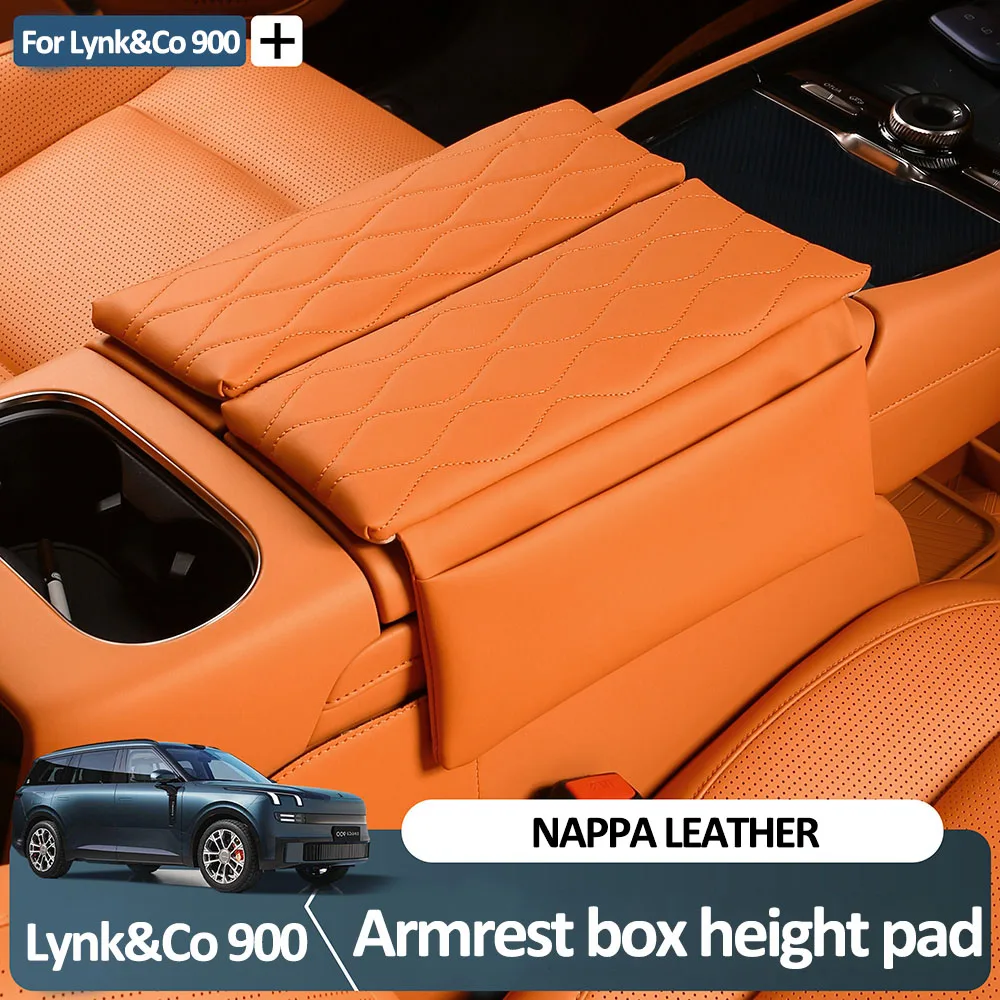 

2 Pcs For Lynk&Co 900 2025 Armrest Box Height Pad Nappa Leather Interior Modification Accessories Storage Bags On Both Sides