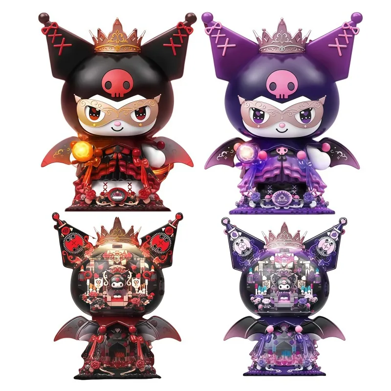 

Kuromi Dark Night Castle Different Color Assembling Building Block Sanrio Anime Toy Model Desktop Ornament Children Holiday Gift