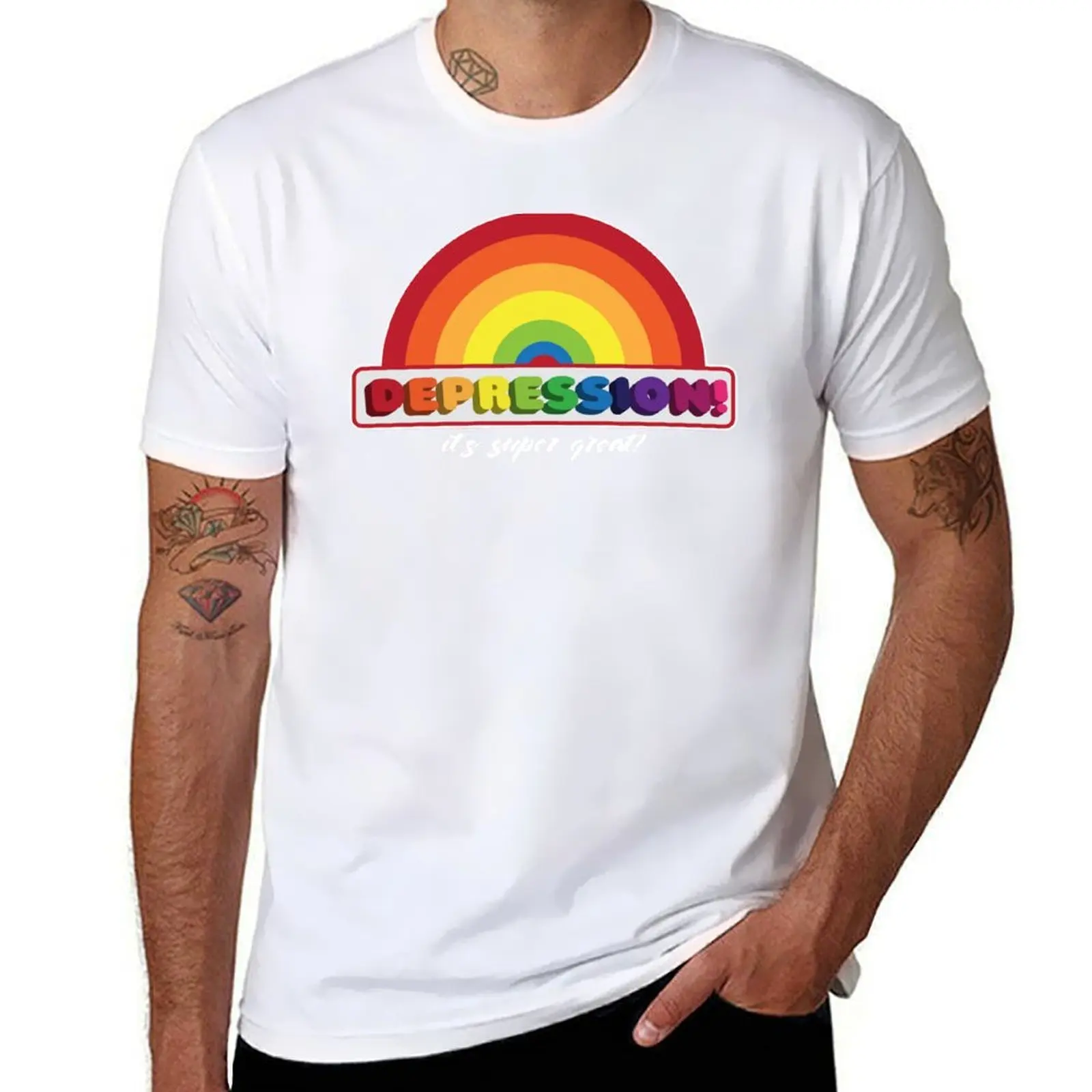 

Depression! T-Shirt t shirt man casual cotton t shirts high quality T-Shirt