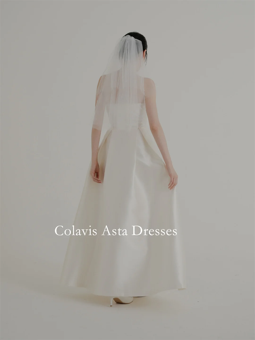 Colavis ชุดเดรสแต่งงานสุดหรูแบบสองชิ้นสำหรับถ่ายภาพเจ้าสาวความยาวถึงพื้นสไตล์เกาหลีสำหรับงานปาร์ตี้เจ้าสาวกลางแจ้ง