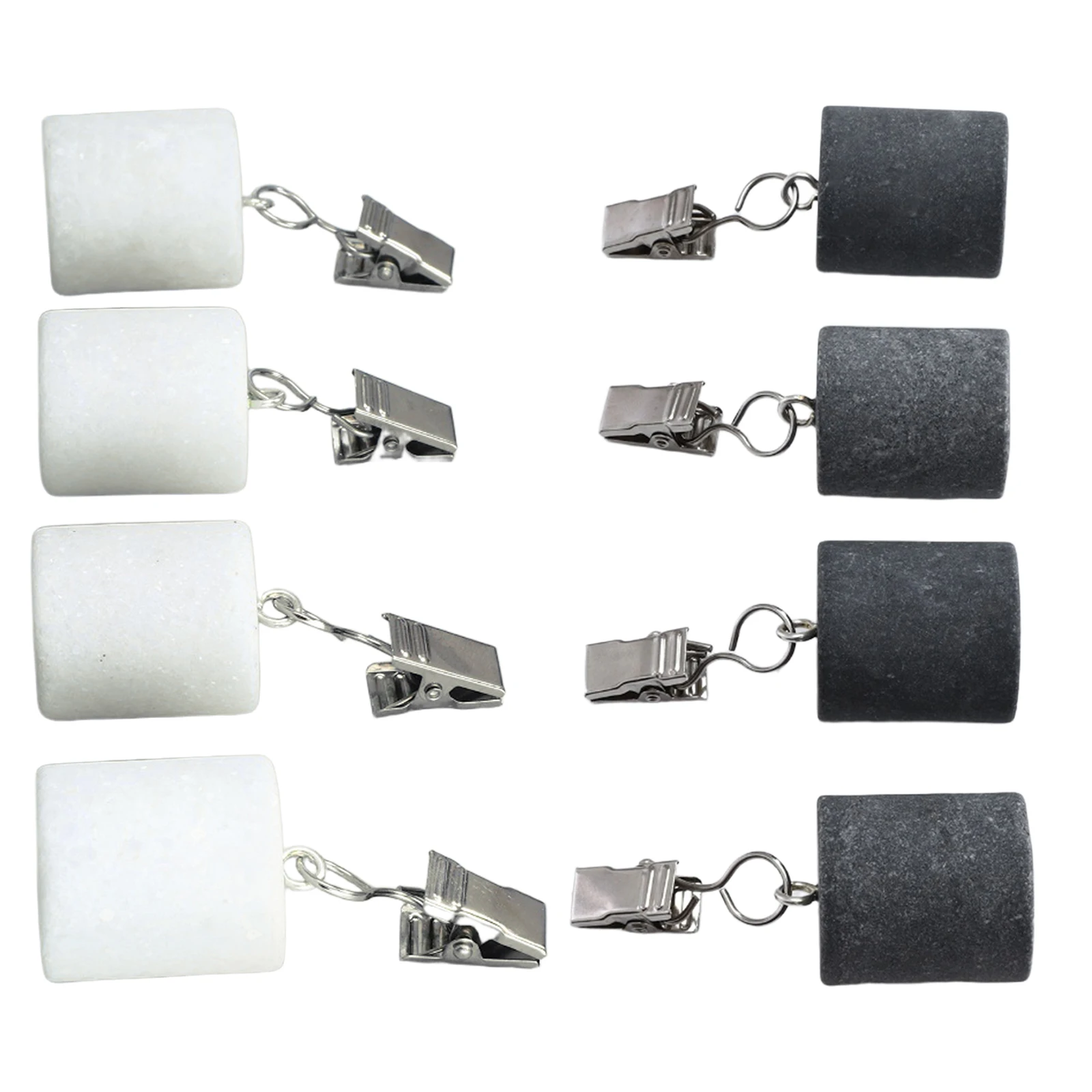 4pcs Tablecloth Weights Marble Table Cover Weights Anti-Skid Outdoor Curtain Shower Stones Pendant Weights Table Cover Clips Pad