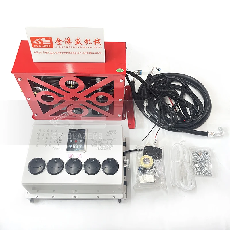 12V DC Universal Truck Cab Air Conditioner Hanging Split AC Kit 12000 BTU for Excavator Loaders Tractors Trucks