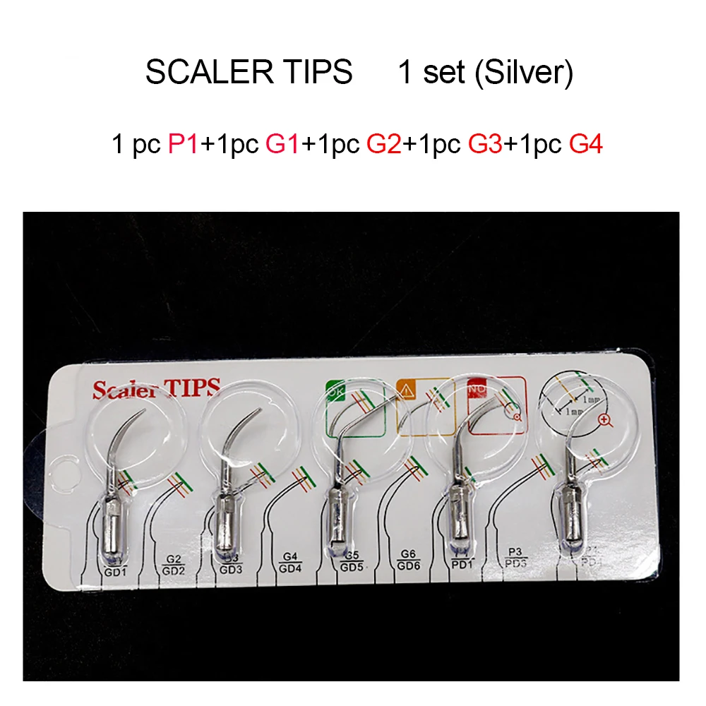 Dental Scaler Tips Ultrasonic Dental Cleaner Head P1 G1 G2 Dentist Materials Dentistry Tools Dental Calculus Remove Cutter Head