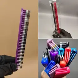 New 3 Row Detangling Comb Portable Wide Tooth Curl Defining Brush Hair Stylishing Tool