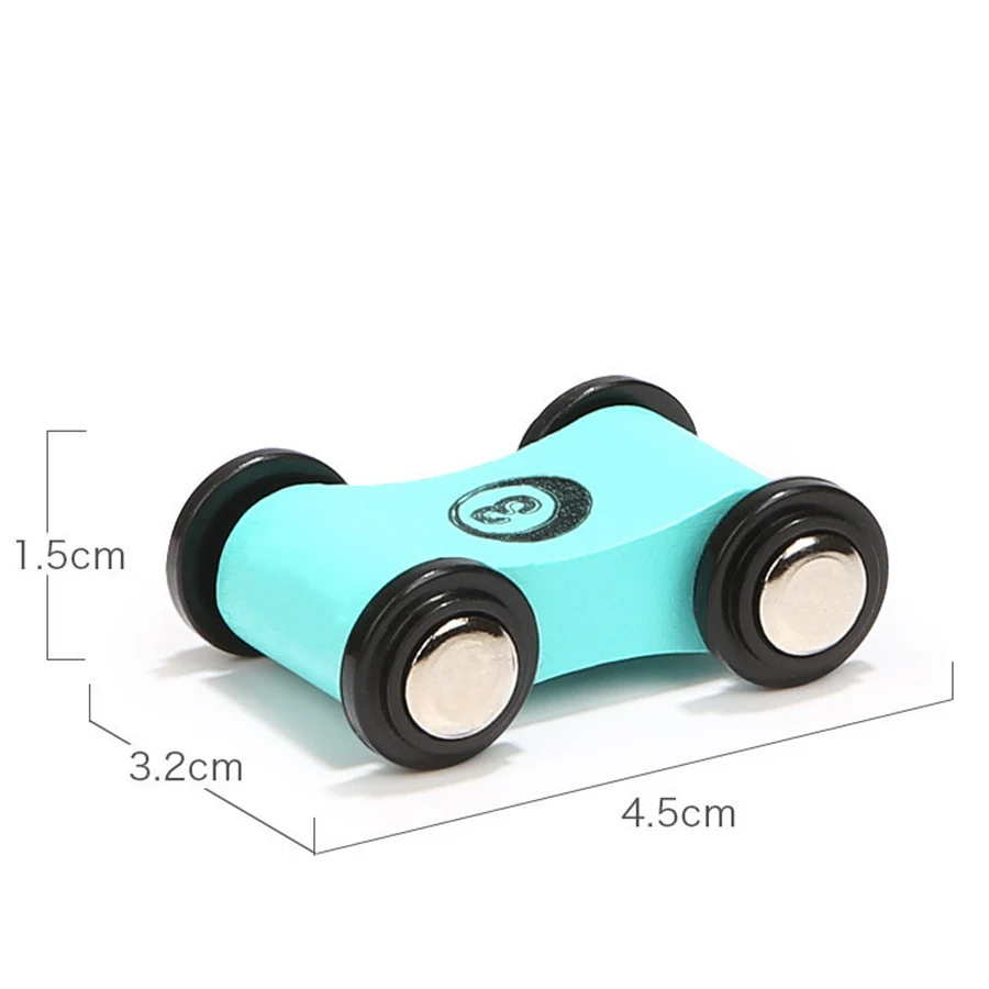 4Pcs Children Wooden Scooter Toy Track Car for Sliding Racing Slide Replacement Ramp Race Cars Model Toys for Boy Thumb Racing