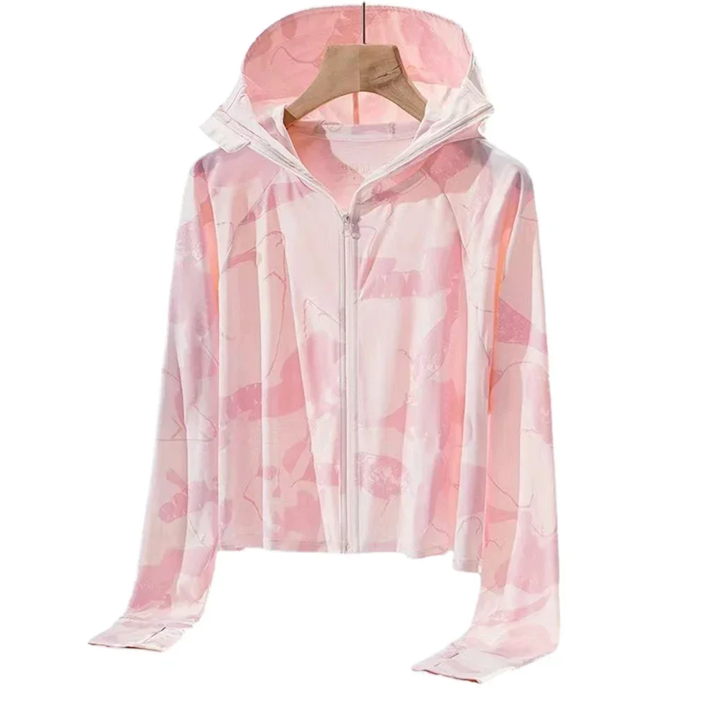 koruyucu kadın buz ipek ceket kapüşonlu ceket yaz nefes alabilen düz renk