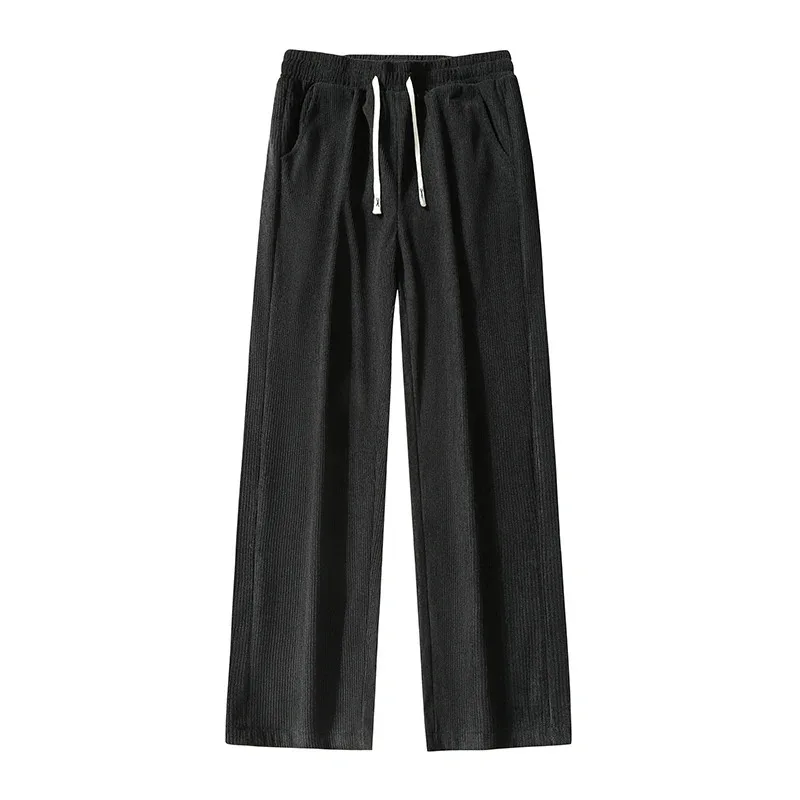 

Corduroy sweatpants basic men's wide leg pants trendy brand loose straight leg casual long pants