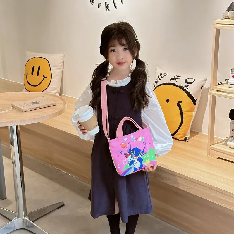 غرزة حقيبة كروسبودي حقيبة يد جديدة الكرتون لطيف التصميم الإبداعي المدرسة الابتدائية رياض الأطفال حقيبة كروسبودي المدرسة يفتح لعبة هدية