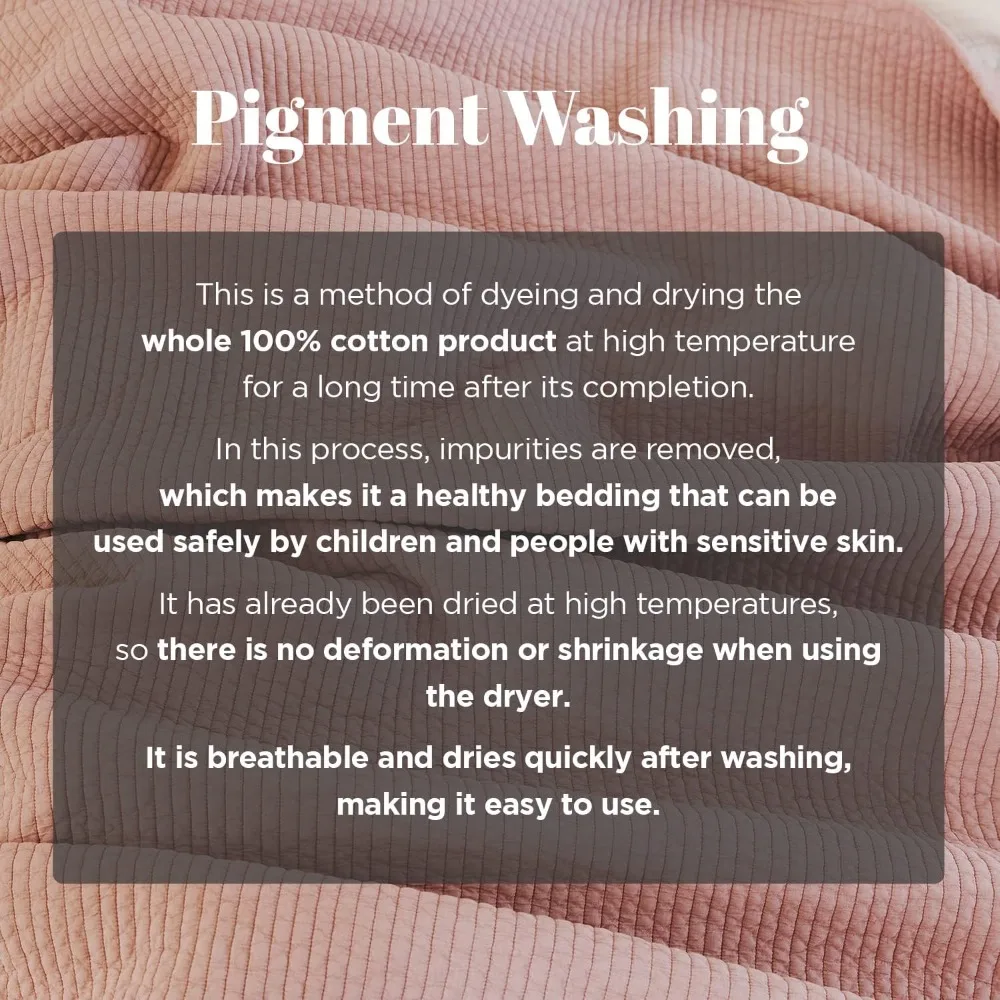 غطاء سرير مزدوج الحجم مزركش بالقطن، 63 × 83 بوصة - بطانية مبطنة ناعمة قابلة للتنفس ومغسولة