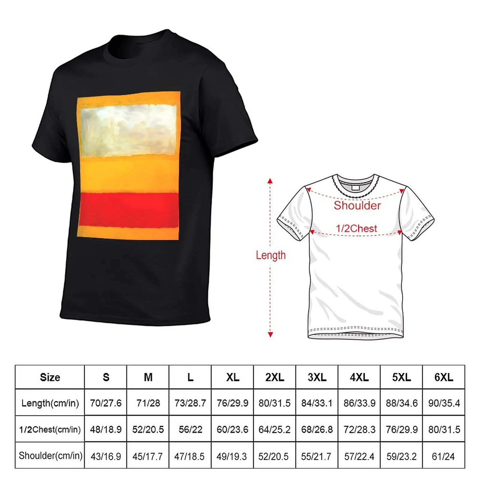 Mark Rothko T-Shirt customs design your own hippie clothes black t-shirts for men