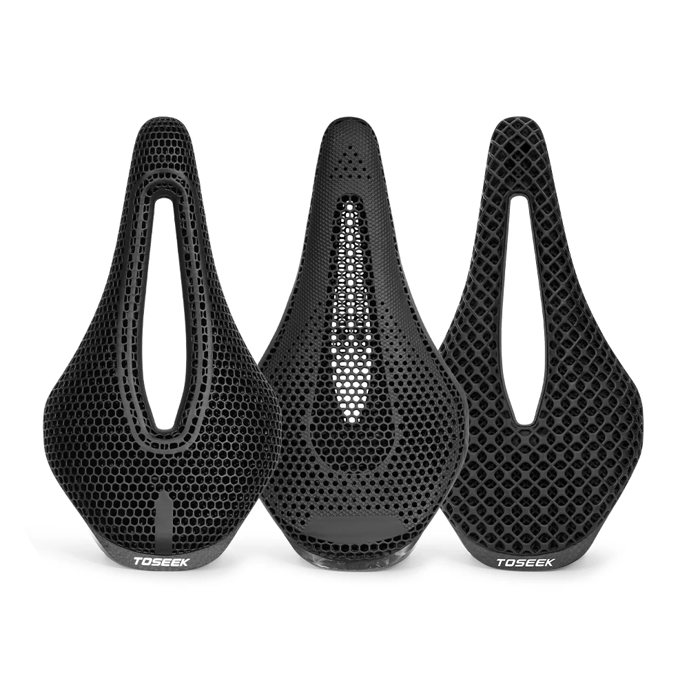 Bike Saddle Carbon Lightweight Ventilated Carbon Fiber 3D Printed Ergonomic Bike Saddle - Enhanced Comfort & Durability