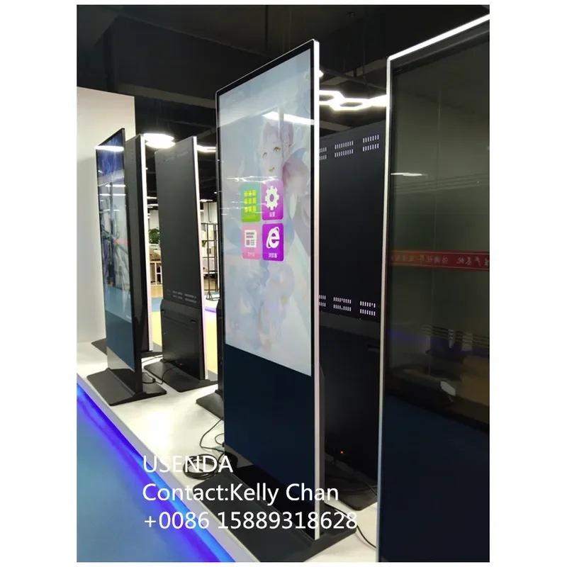 32 43 49 65 Inch Android Wifi Cms Afstandsbediening Totem Lcd Reclamepaneel Speler Display Digitale Bewegwijzering Informatie Kiosk