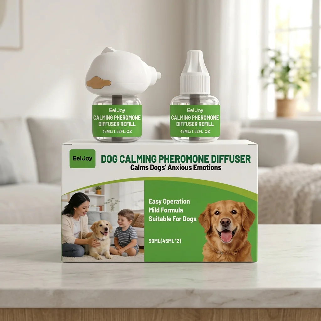 Hunde-Beruhigungspheromon-Diffusor-Set zur Angstreduktion, Emotionale Beruhigung von Haustieren, Reduzierung Impulsiver Aktionen, Umgebungsberuhigungshilfe für Haustiere – Detail 1