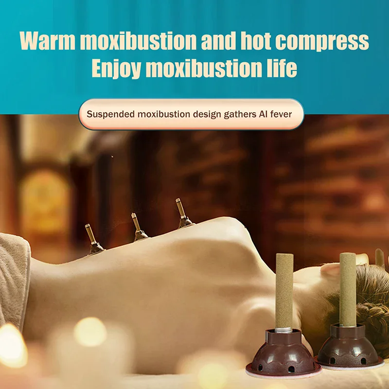 50Pcs Moxibustion Tube Paste Moxa Self-stick Mugwort Candle Therapy Heating Acupunture Meridian Massager Tools Replaceable