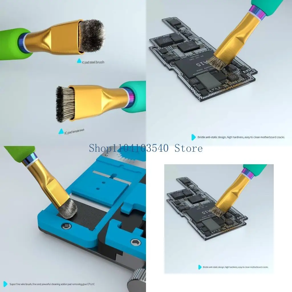

02DC 2PCS Очистка щетки ic Pad Clean Brush rate Antistation Clean Matnaly