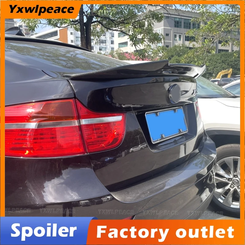 

PSM Style Real Carbon Fiber/FRP Rear Trunk Lip Spoiler Car Accessories For BMW E71 X6 2008 2009 2010 2011 2012 2013 2014