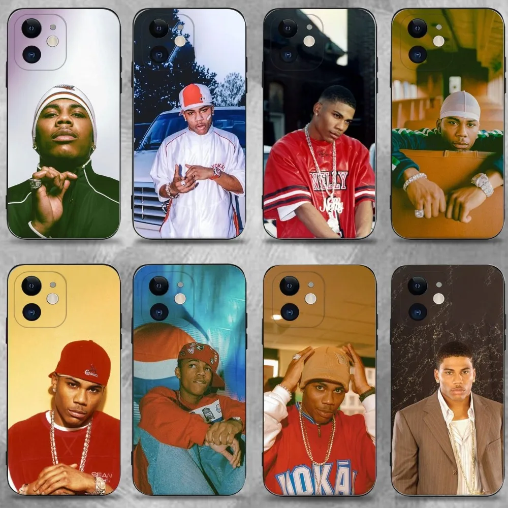 

Rapper N-Nelly Phone Case For iPhone 16 15 Plus 14 13 Pro Max 12 Mini 11 X XS XR 7 8 8Plus Black Soft Phone Coque