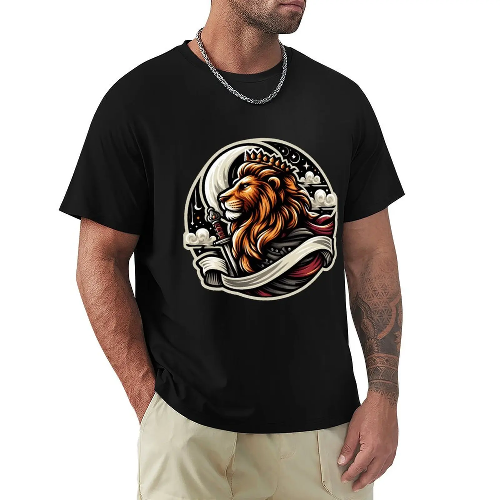 

brave lion T-Shirt Festival Short Sleeve T-Shirt