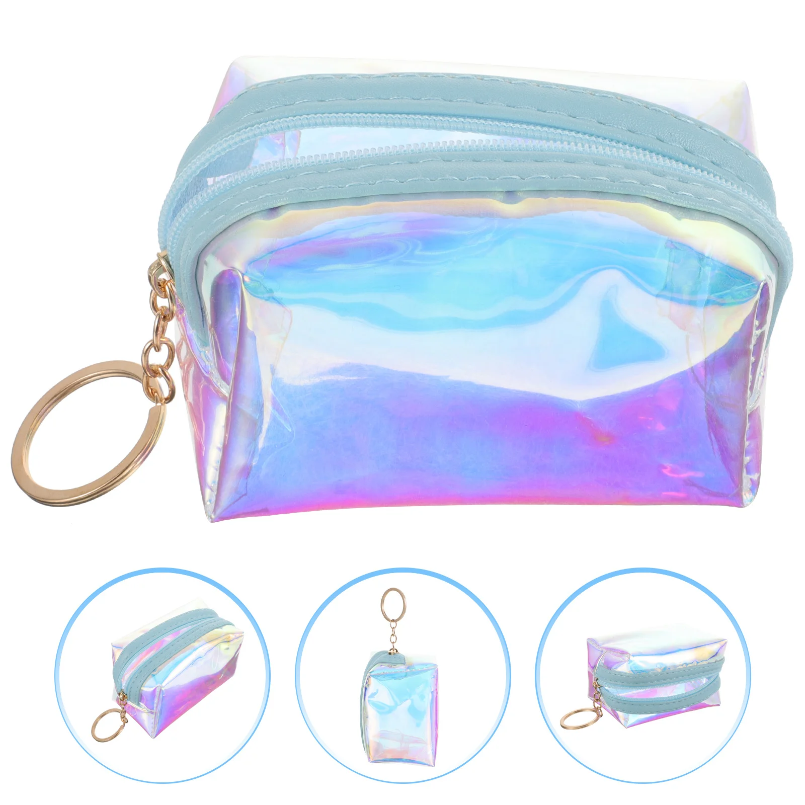 

Women Coin Purse Keychain Small Zipper Wallet Stylish Compact Coin Pouch for Cards Cash Change Purse for Teens Women