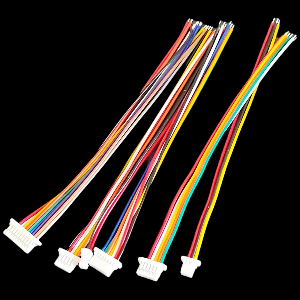 10Pcs SH 1.0 JST SH1.0 2/3/4/5/6/7/8 Pin Female Plug Wire Terminal Cable Connector Single Head Electronic Line 28AWG 10/20/30cm