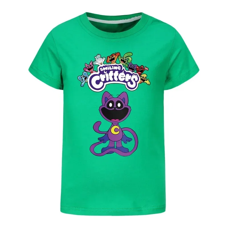 Smiling Crites tshirt kids short sleeve T-shirts toddler girls cartoon catnap clothes baby boys T-shirt children casual tops