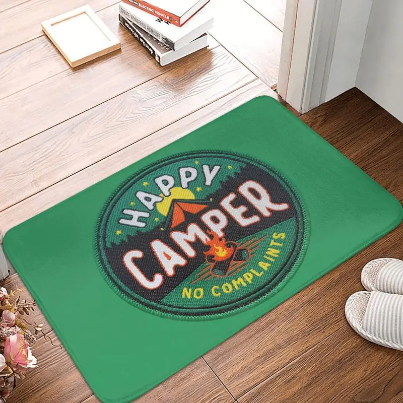 Happy Camper No Complaints Door Floor Bathroom Kitchen Mat Anti-Slip Indoor Adventure Camping Doormat Toilet Entrance Rug Carpet