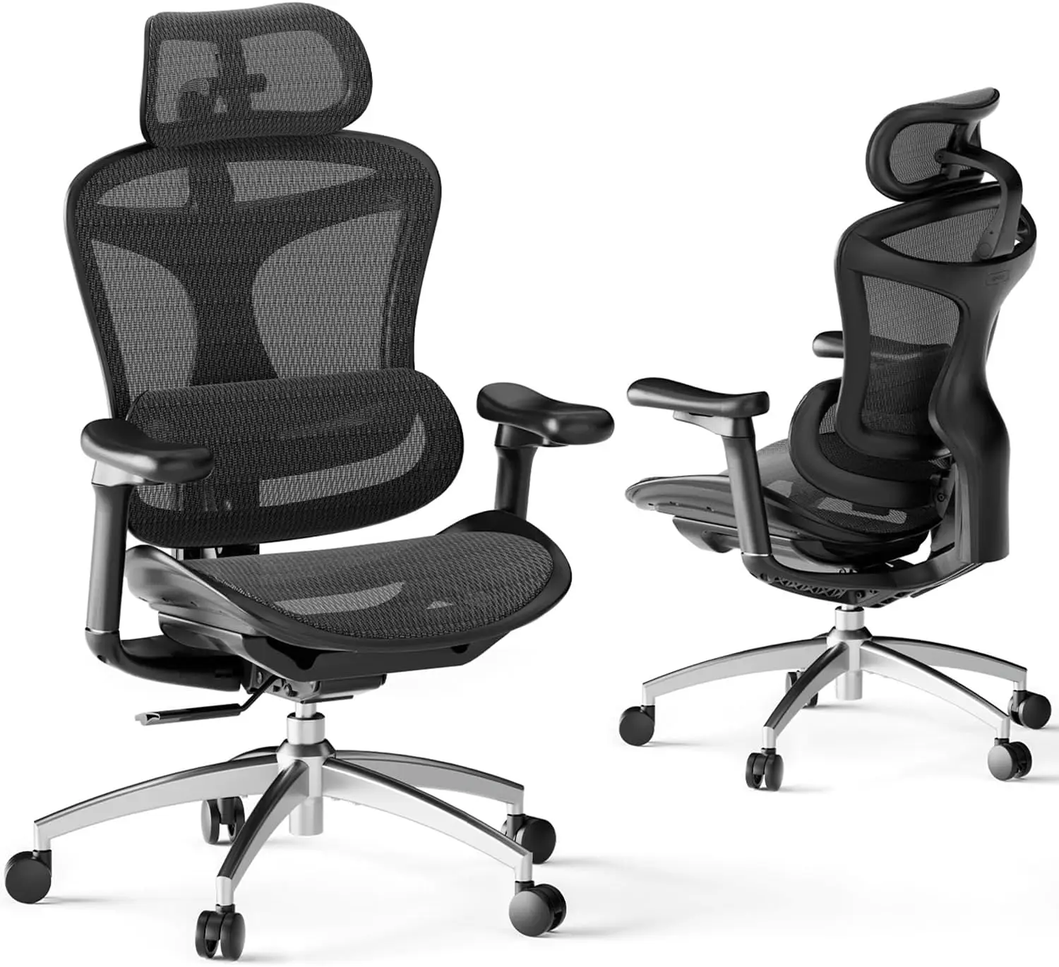 C300 Ergonomic Office Chair with Ultra Soft 3D Armrests, Dynamic Lumbar Support for Home Office Chair, Adjustable Backrest