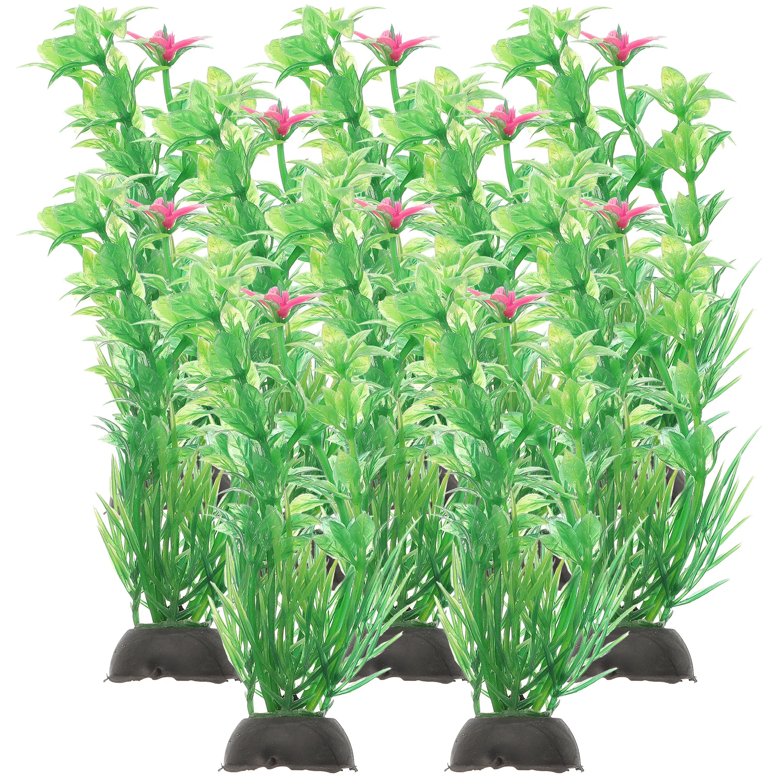 

10 Pcs Aquatic Decoration Fish Tank Plants Aquarium Ornaments Glass Artificial Plastic for Accessories Realistic Décor