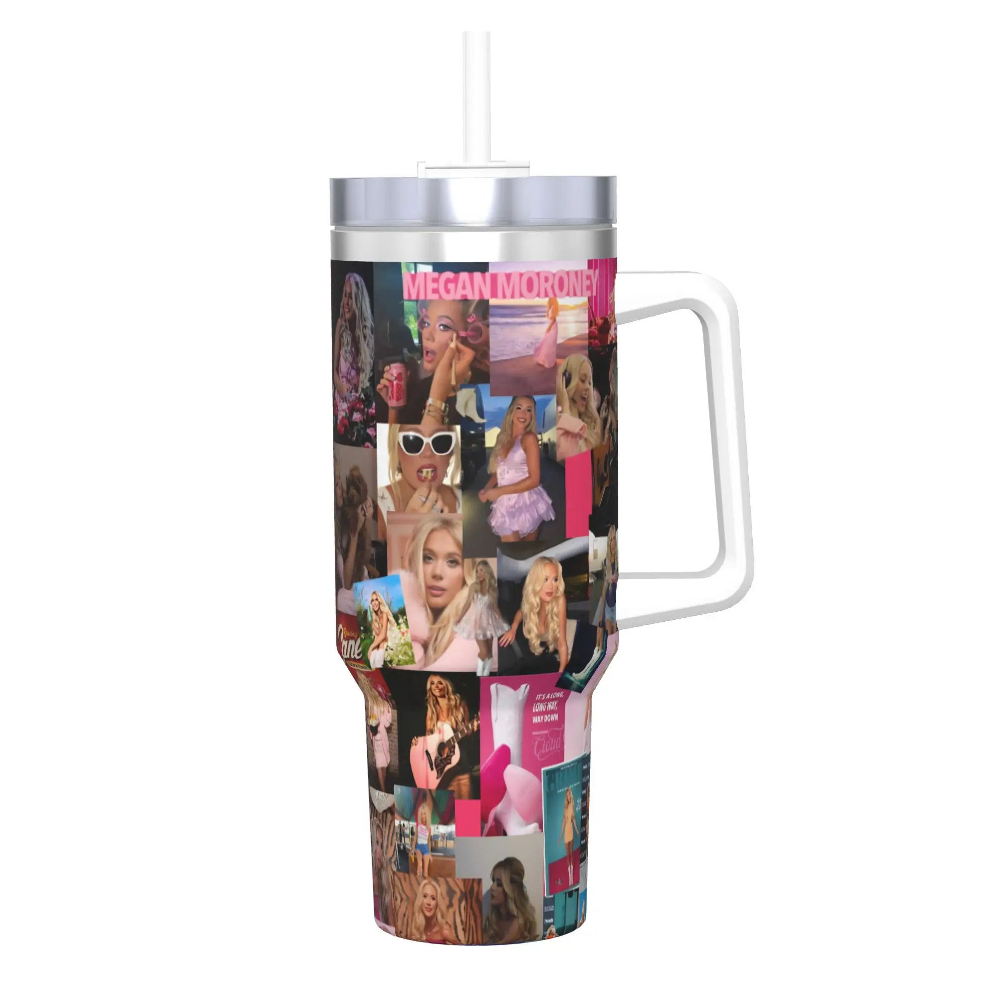 Megan Moroney Singer  Tumbler 40oz Stainless Steel Double Wall Vacuum Insulated  Tumblers Cup With Straw