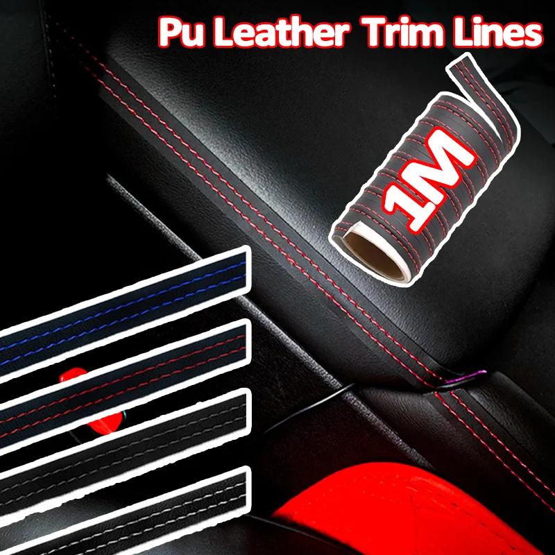 

1/2M Car Pu Leather Trim Strip Multi Color DIY Braid Decor Line Strip Door Dashboard Sticker Universal Car Interior Accessories