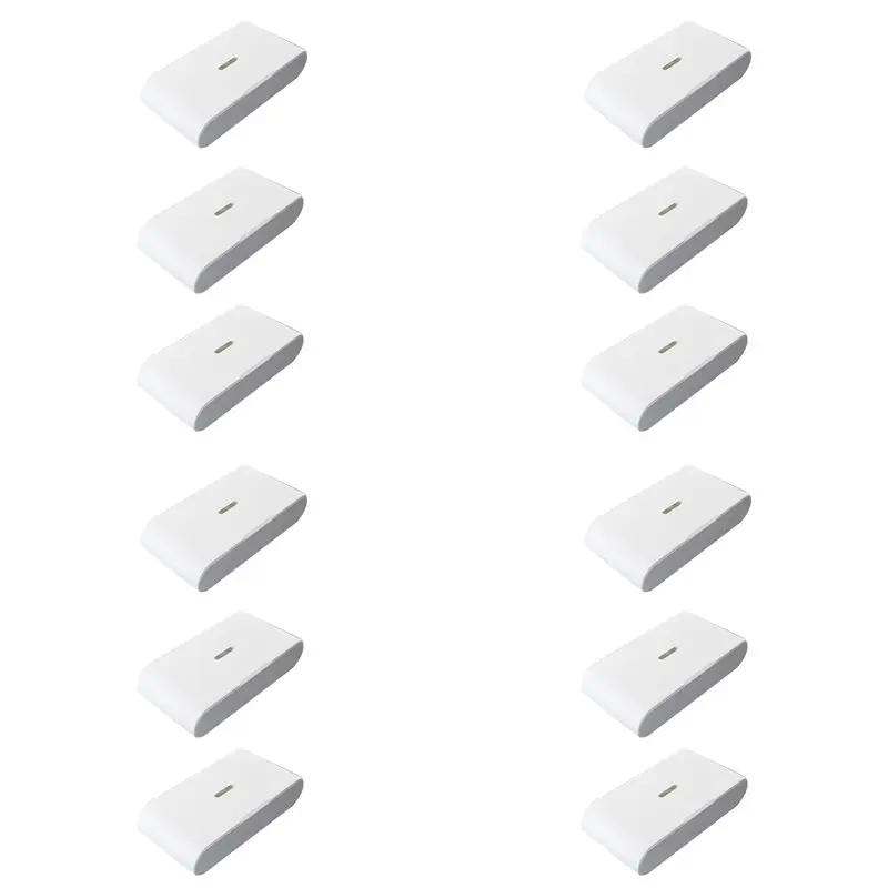 

【SURPISE】12Pcs 433Mhz Wireless Vibration Glass Break Detector, Adjustable Sensitivity, Compatible With Alarm Systems White