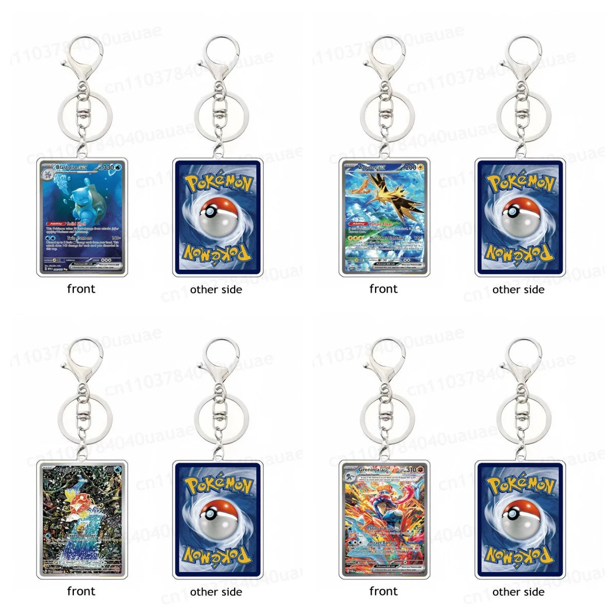 

Коллекционные карты Diy Ptcg Magikarp Marill Floragato Sprigatito Sudowoodo Mismagius Quaxwell Quaxly, кулон, брелок, подарок