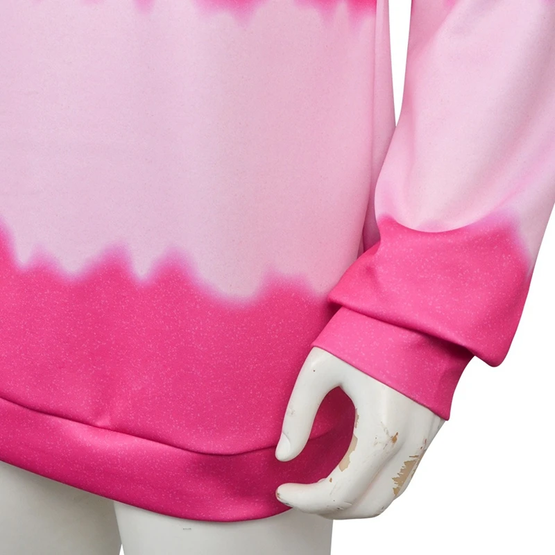 Anime Demon Hunters Saja Boy Baby Cosplay Costume Kpop Group Idol Pink Stripe Hoodie Tops Shirt Halloween Party Casual Wear