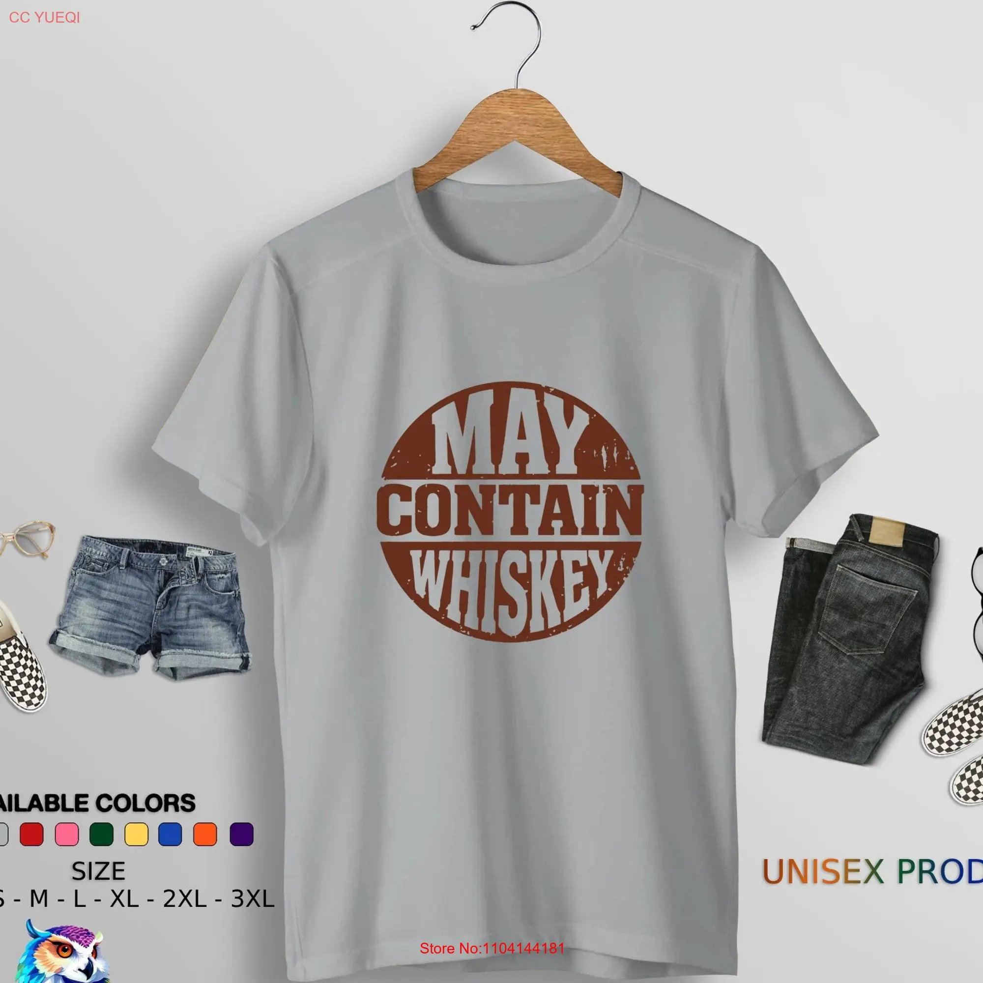 Sarcastic Whiskey T Shirt Lovers s Funny Christmas Drinking Mens May Contain long or short sleeves