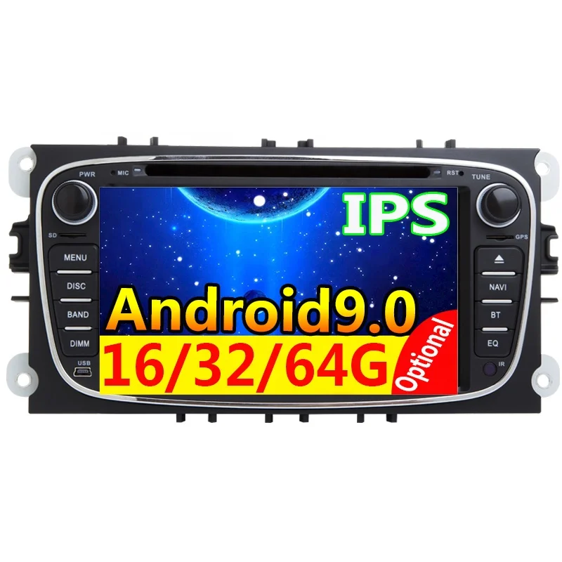 

8 Core 4G 64GB 2 din Android 9 Car Radio Multimedia For Fo-rd Focus 2 3 mk2 Mondeo 4 Kuga Fiesta Transit Connect S-MAXC-MAX