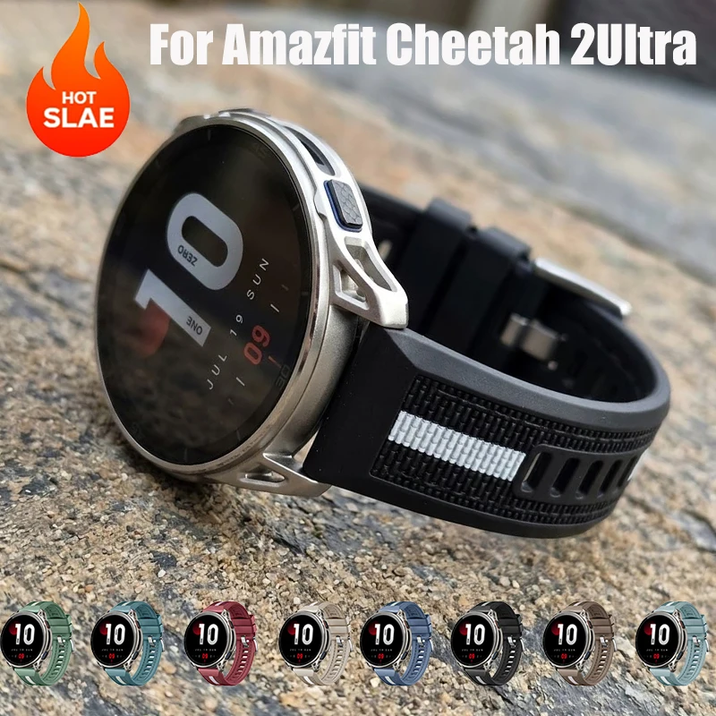Nylon+Silicone Band for Amazfit Cheetah 2 Ultra Silicone Unisex Sport Bracelet Strap for Amazfit Cheetah 2 Ultra Correa
