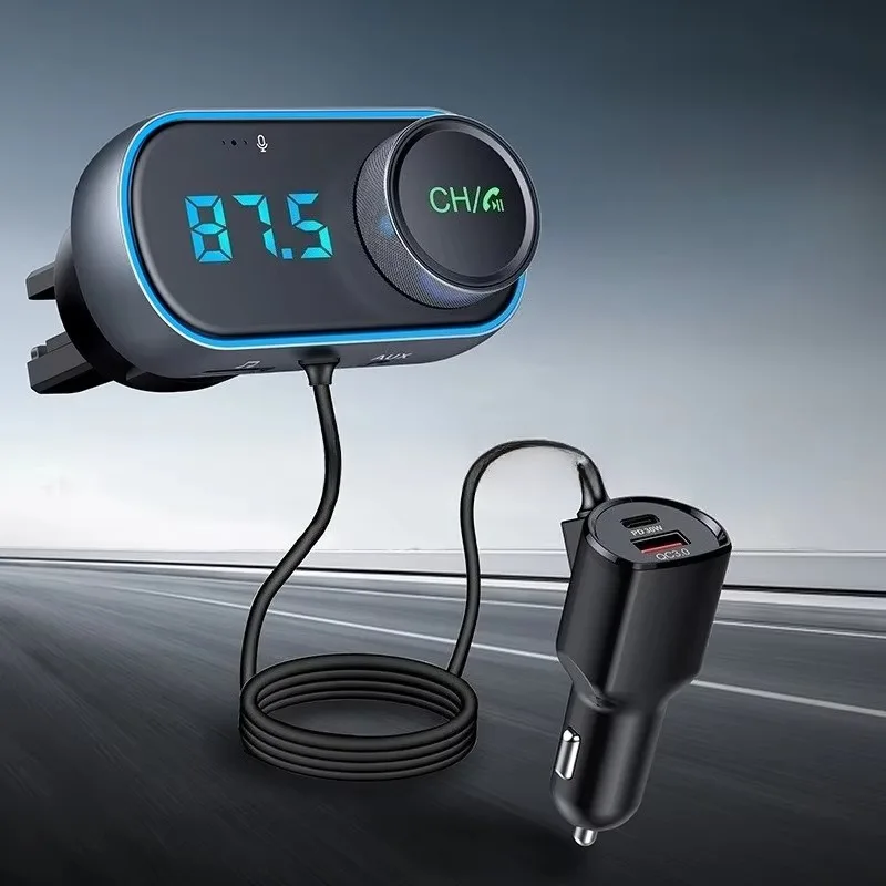 

Tiy T78 Автомобильный FM-передатчик USB QC3.0 Автомобильный комплект с быстрой зарядкой Беспроводная громкая связь Bluetooth 5,0 MP3-плеер Автомобильные аксессуары