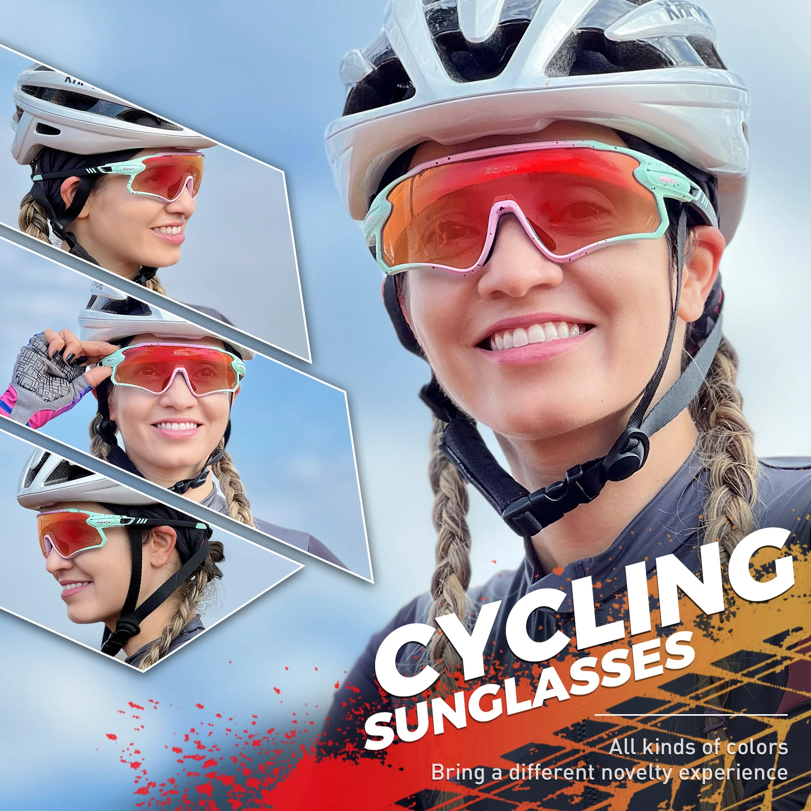 SCVCN MTB Road Bicycle Riding Glasses Men Outdoor Sports Bike Cycling Sunglasses Woman Running Hiking Eyewear UV400 Goggles hot