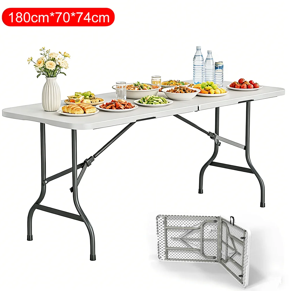 Mesa Plegable para Exteriores, Mesa Portátil para Acampar, Mesa Plegable para Comer al Aire Libre, Muebles para Jardín y Patio, Mesa para Fiestas, Picnic y Barbacoa
