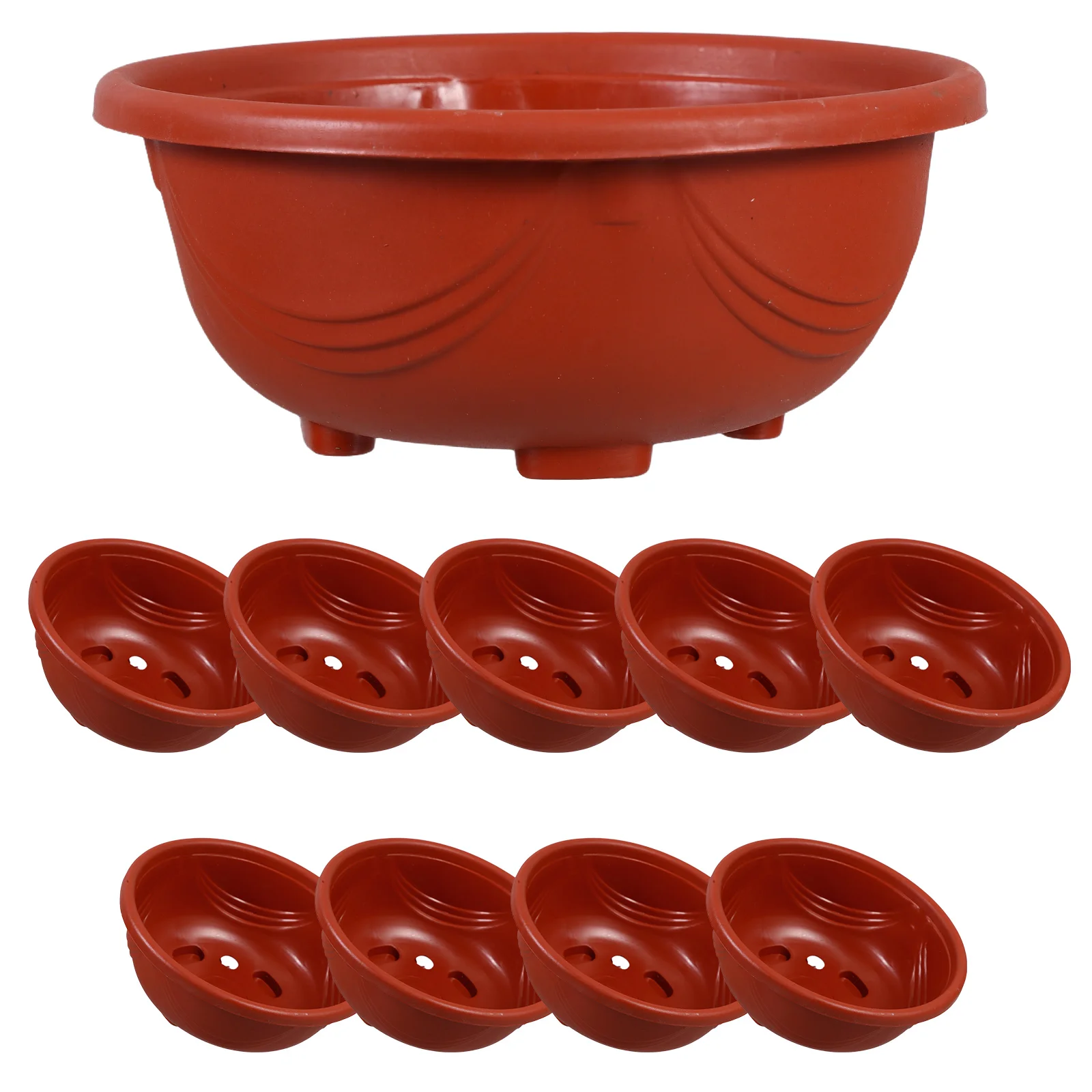 

10Pcs Plastic Hanging Planters for Indoor Outdoor Use Lightweight Nursery Pots with Drainage Holes House Plant Pots Decorative