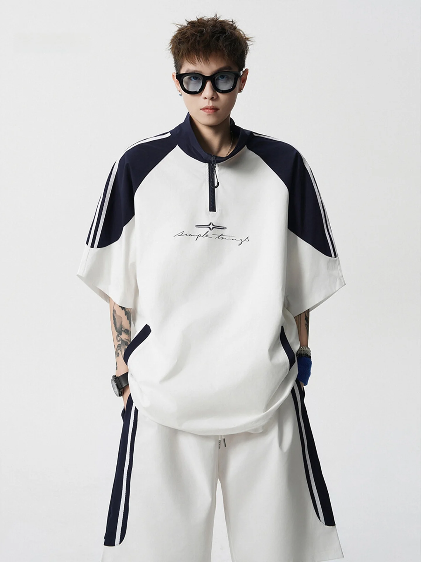 wmnm-american-high-street-f-zipper-sports-set-men-summer-thin-outdoor-ort-sve-orts-two-piece-set-casual-sportswear