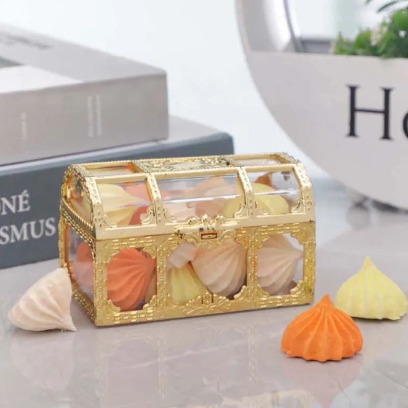 

30PCS/20PCS Top Grade Large Size Treasure Box Gold Transparent Plastic Wedding Gift Boxes Baby Shower Candy Box Jewellery Box