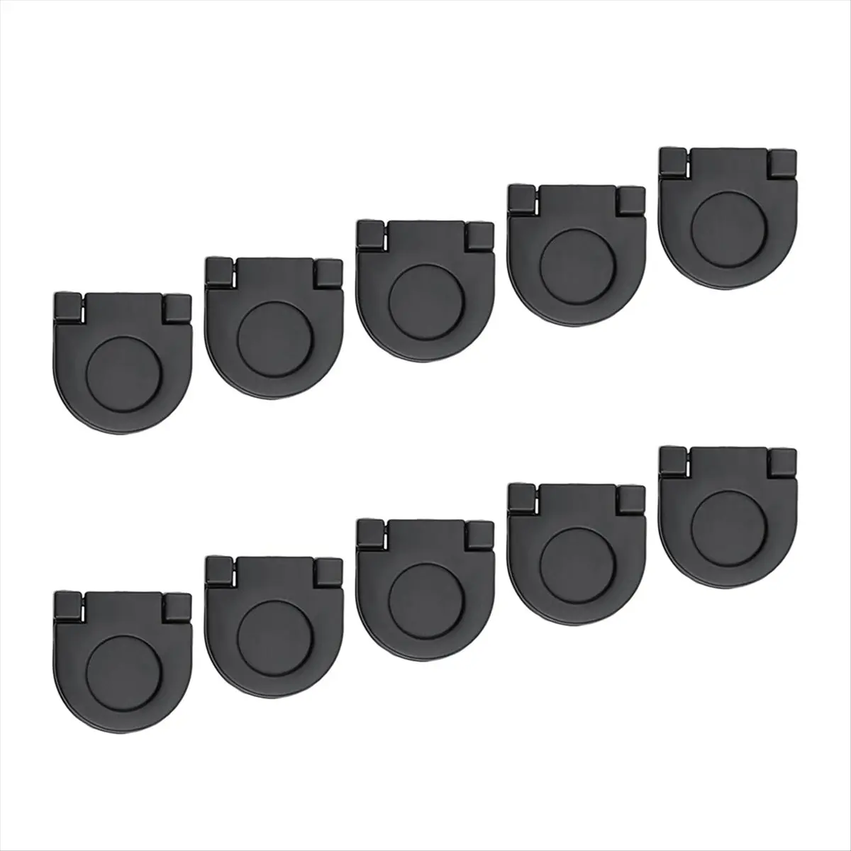 *A91P 1.4 Inch Flush Pull Handles Hidden Cabinet Pull for Drawers, Sliding Doors & Wardrobes 10Pcs