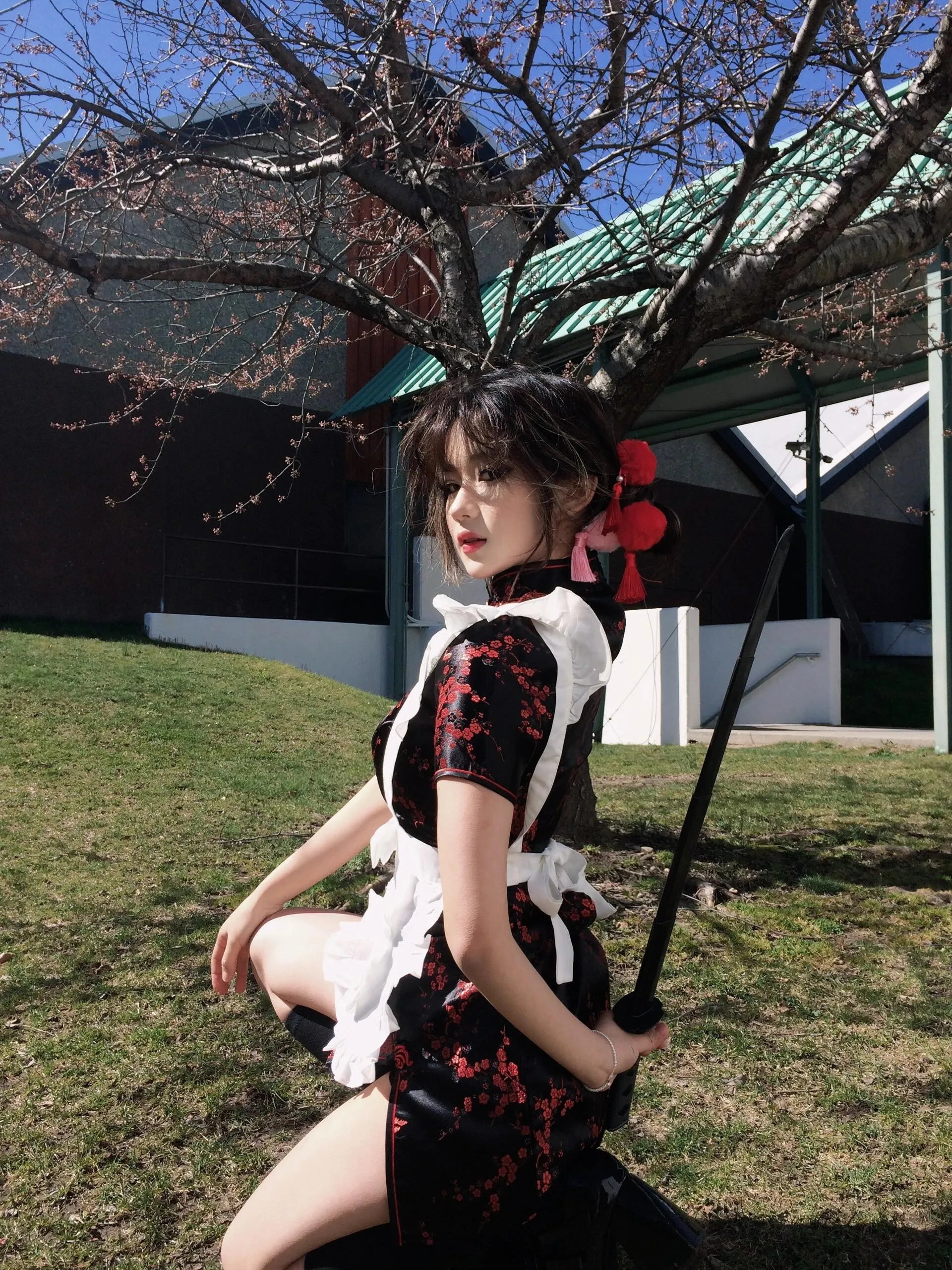 Nieuwe Chinese Sle Dr Halloween Cisas Cosplay orm School orm Maid orm ort Sve Lage Split