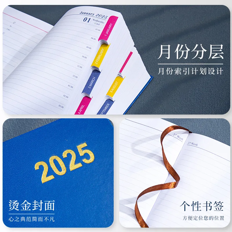 2025 New Notebook Schedule 365 Day Diary Cross-border Daily Office Diary