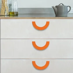 Semi-circle Cabinet Handles Bedroom Wardrobe Pulls Colorful Furniture Handle for Children's Room Modern Kitchen Accessories