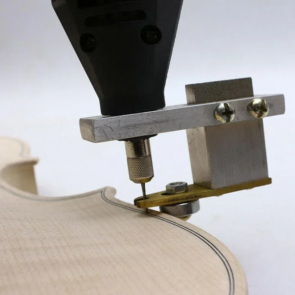 Efficient Electric Purfling Groove Cutter for Violin Making  Aluminum and Copper Material  2x Miling Cutter Silver  Gold