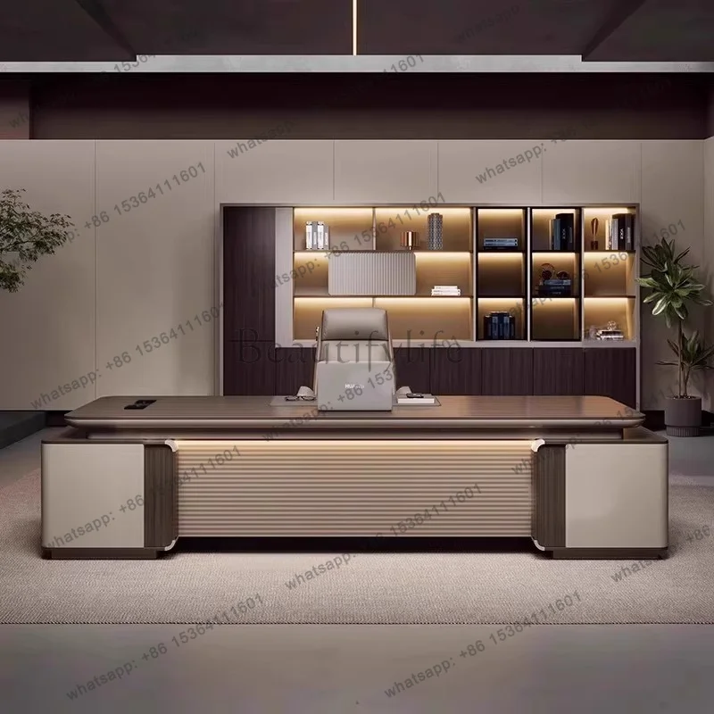 

LJY Minimalist European Office Desk Design Multifunctional Luxury Executive Office Desk Computer Crafts Tavolino Home Furniture