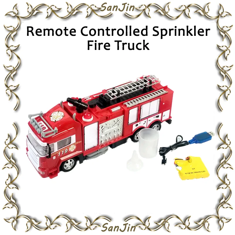 

Remote Control Fire Truck Sprinkler Fire Truck Remote Control Fire Truck Wireless Control Toy For Fire Extinguishing Train